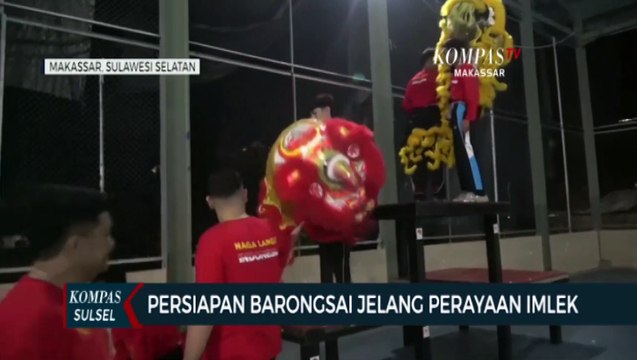 Persiapan Barongsai Jelang Perayaan Imlek