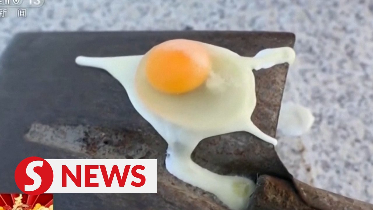 Watch egg freeze within seconds as northern Chi...