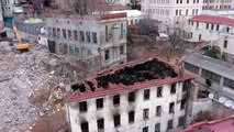 DRON - Surp Pırgiç Ermeni Katolik Kilisesi yangın sonrası havadan görüntülendi