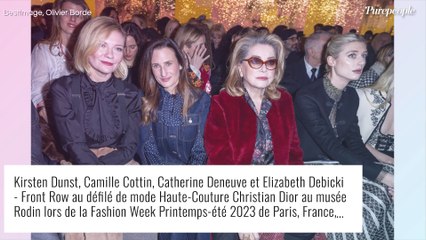 Download Video: Isabelle Adjani très lookée face à Catherine Deneuve et Carla Bruni pour Dior