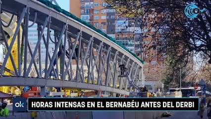 Horas intensas en el Bernabéu antes del derbi