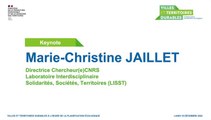 Keynote de Marie-Christine Jaillet - Séminaire 