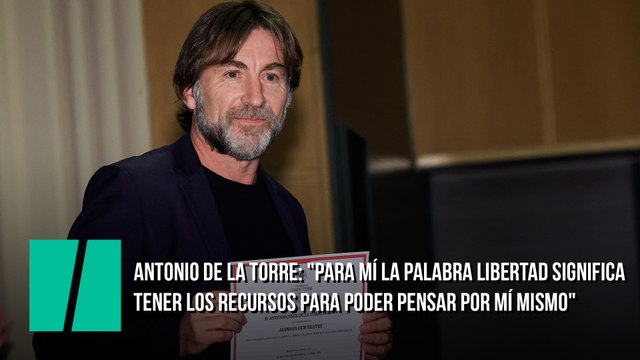 Antonio de la Torre, premiado como 'ilustre': Para mí la palabra libertad significa tener los recursos para poder pensar por mí mismo