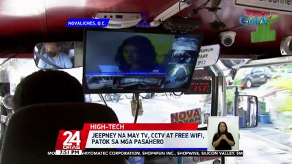 Jeepney na may TV, CCTV at free wifi, patok sa mga pasahero | 24 Oras