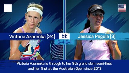 Azarenka reaches first Australian Open semi in 10 years