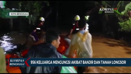 956 Keluarga Mengungsi Akibat Banjir dan Tanah Longsor