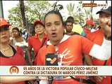 Comuneros alzaron su voz en repudio al bloqueo económico contra el país este 23 de enero en Caracas