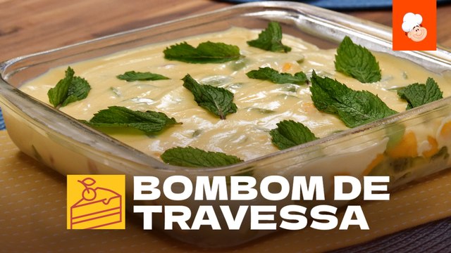 Bombom de travessa de salada de frutas