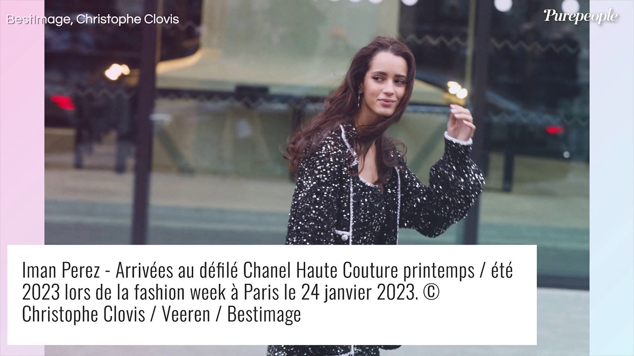 Iman Perez : La sublime fille de Vincent Perez toute en transparence, devant Anne Sinclair et Inès de la Fressange chics