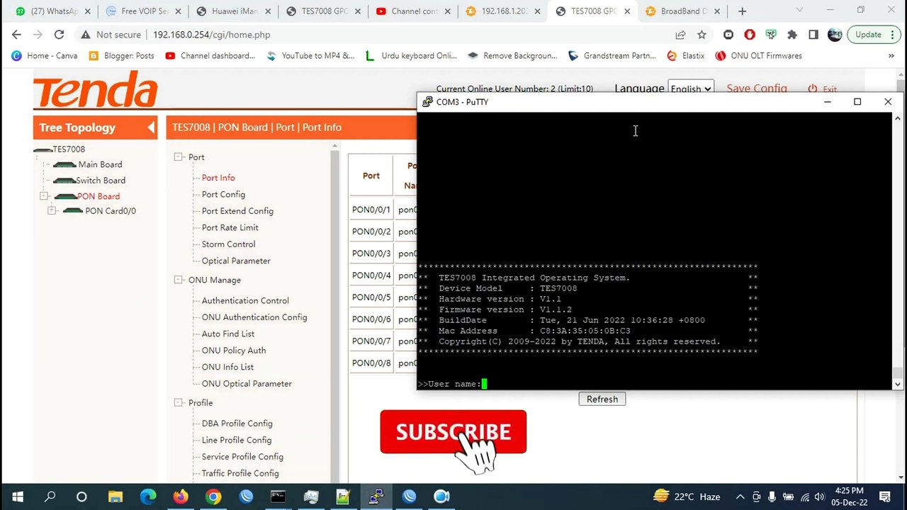 GPON OLT Configuration - GPON OLT Config TAG Trunk Method - Tenda TES7008 V1 GPON OLT -- iTinfo