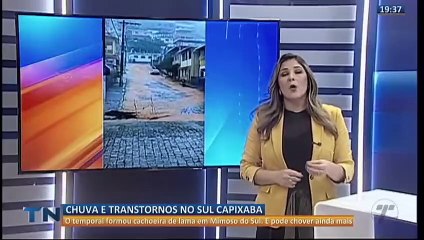 Alagamentos após temporal no sul do ES
