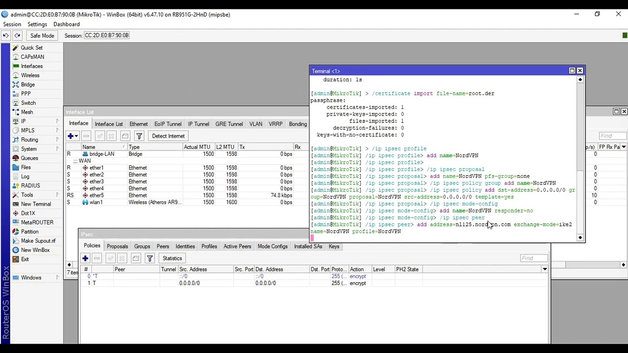 Nord VPN IPSec Mikrotik - How to Config Nord VPN IPSec in Mikrotik - Mikrotik IPSc Nord VPN - iTinfo