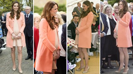 Kate's Rapidly Expanding Belly Takes Center Stage On Kid's Hospice Visit With A Tara Jarmon Coat