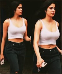 Hot Jhanvi Kapoor in Kinna Chir ❤️