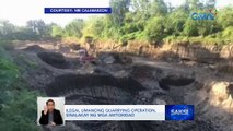 Ilegal umanong quarrying operation, sinalakay ng mga awtoridad | Saksi