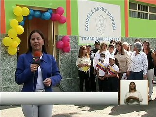 Gobierno de Caracas entrega totalmente recuperada de la E.B.N. Tomás Aguerrevere Pacanins