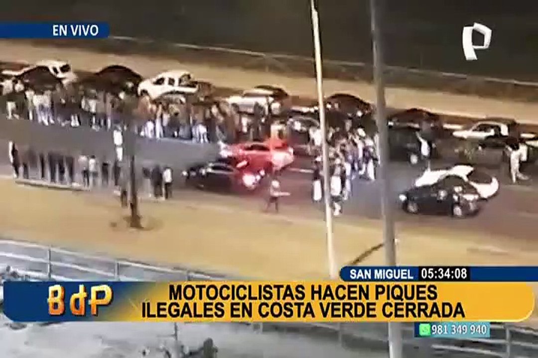 Piques ilegales sin control policial en la Costa Verde alarman a vecinos