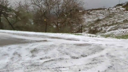 Vídeo de la nevada caída en Casabermeja (Málaga).