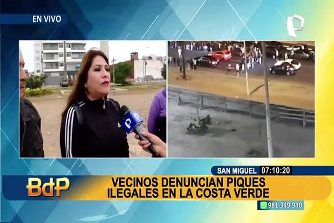 Piques ilegales sin control policial en la Costa Verde alarman a vecinos