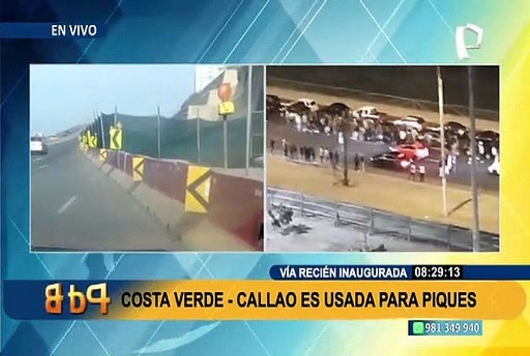 Piques ilegales sin control policial en la Costa Verde alarman a vecinos