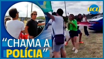 Grupo tenta impedir protesto contra Bolsonaro em Orlando