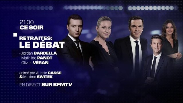 Réforme des retraites: suivez le débat BFMTV entre Jordan Bardella, Mathilde Panot et Olivier Véran