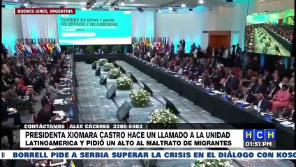 "Ante el fracaso de la OEA, la CELAC es más necesaria que nunca": Discurso de la Presidenta Castro en Argentina