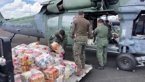 Mantimentos transportados pela Aeronáutica para chegarem à Terra Indígena  Yanomami