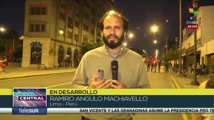 Download Video: Perú: Manifestantes se repliegan ante la acción de las fuerzas policiales en Lima