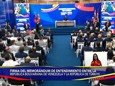 Venezuela y Türkiye firman memorándum de entendimiento para la inversión en áreas estratégicas