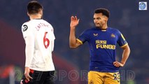 Newcastle Jacob Murphy Cheekily Waves Duje Caleta-Car Off the Pitch after Sending Off