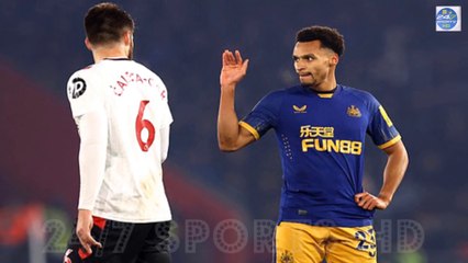 Newcastle Jacob Murphy Cheekily Waves Duje Caleta-Car Off the Pitch after Sending Off