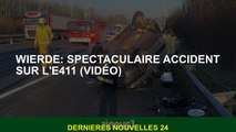 Wierde: accident spectaculaire sur E411