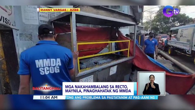 Mga nakahambalang sa recto, maynila, pinaghahatak ng MMDA | BT