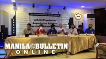 Government workers held a press conference calling the Marcos administration to stop the attacks against unionists