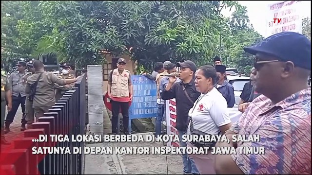 Puluhan LSM PKN Demo Terkait Dugaan Korupsi di Dinas Pendidikan Jawa Timur
