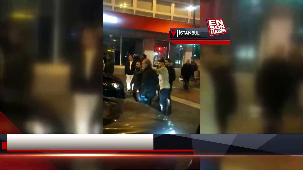 Şişli’de motosiklet sürücüsü bıçakla taksinin lastiğini kesti