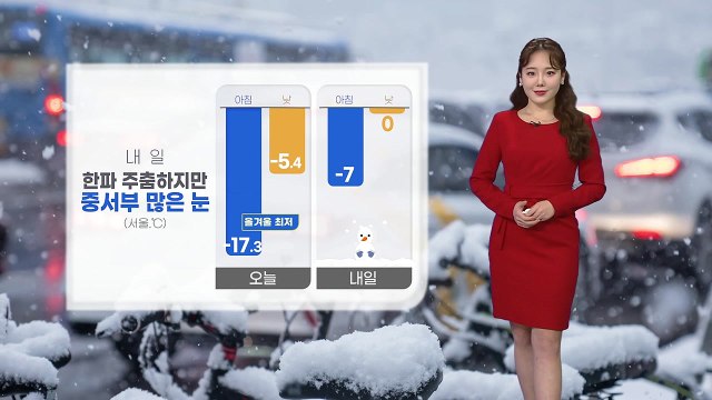[날씨] 내일 잠시 최강 한파 주춤...중서부 많은 눈 / YTN