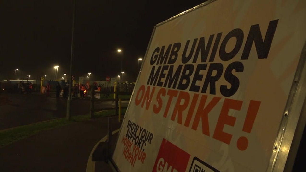 Amazon UK warehouse workers hold first-ever strike in protest over 50p ...