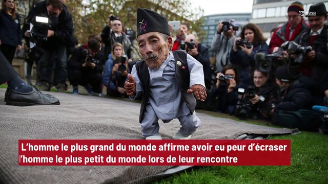 L’homme le plus grand du monde affirme avoir eu peur d’écraser l’homme le plus petit du monde lors de leur rencontre !