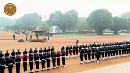 مراسم استقبال الرئيس السيسي بالعاصمة الهندية نيودلهي