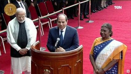 السيسي: أتوجه بالتقدير والاحترام للقيادة الهندية على حفاوة الاستقبال وكرم الضيافة