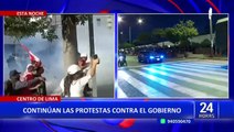 Protestas en Lima: Se registran primeros enfrentamientos en jirones Puno y Lampa