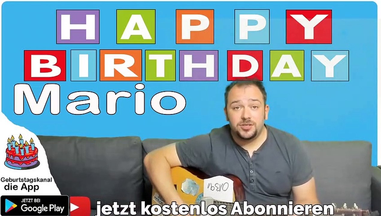 Happy Birthday, Mario! Geburtstagsgrüße an Mario