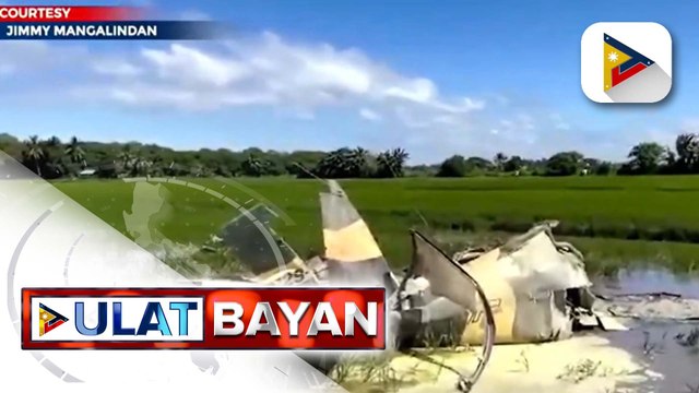 Dalawa, patay sa pagbagsak ng training aircraft ng PH Air Force sa Pilar, Bataan