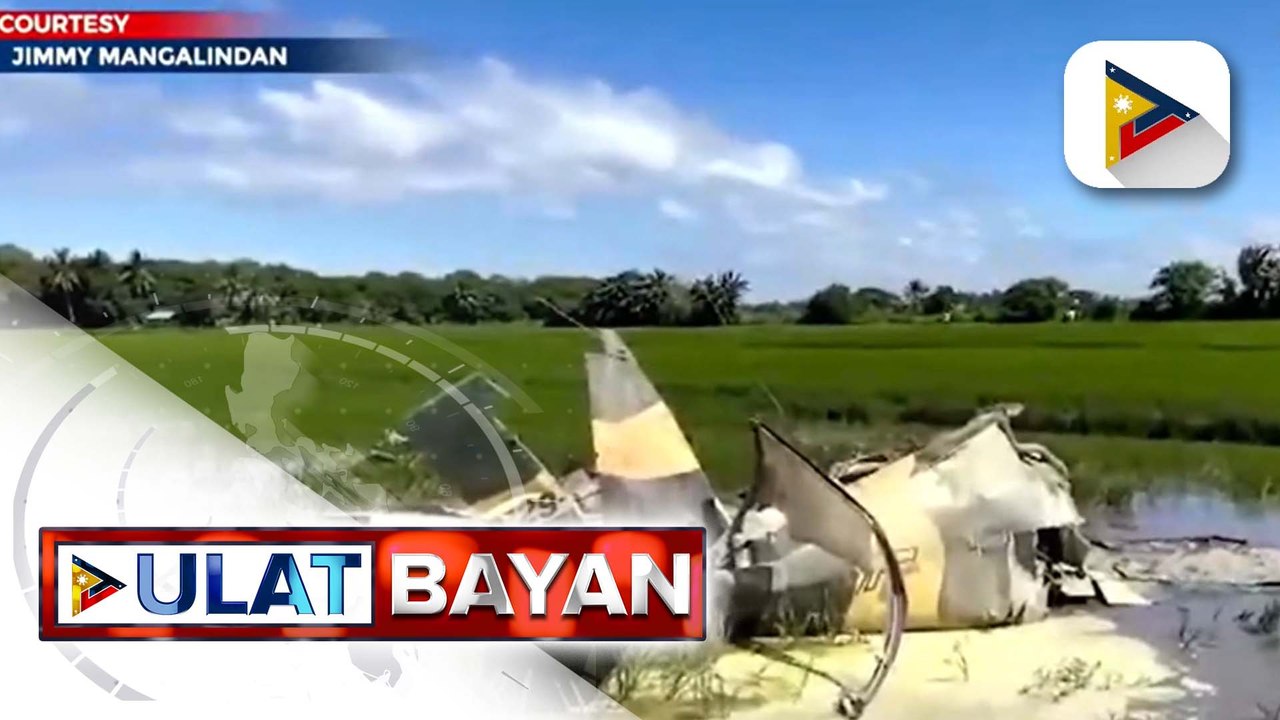 Dalawa, patay sa pagbagsak ng training aircraft ng PH Air Force sa Pilar, Bataan