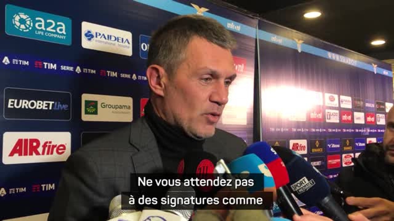19e j. - Maldini : “Ne vous attendez pas à des signatures comme les clubs anglais ou certains clubs italiens”