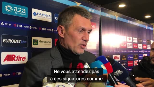 19e j. - Maldini : “Ne vous attendez pas à des signatures comme les clubs anglais ou certains clubs italiens”