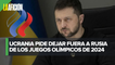 Zelenski pide que los deportistas rusos no participen en los Juegos Olímpicos de París 2024