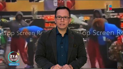 Empleada de supermercado es atacada por un par de ladrones